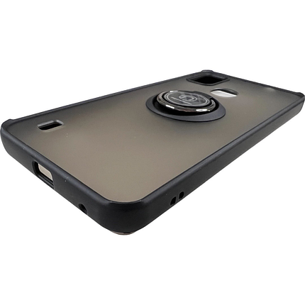 TPU чохол накладка Matte Ring Magnit для ZTE Blade A51 (на зті блейд а51) чорний, фото 3