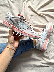 Жіночі кросівки Nike SB Dunk Low White Light Pink