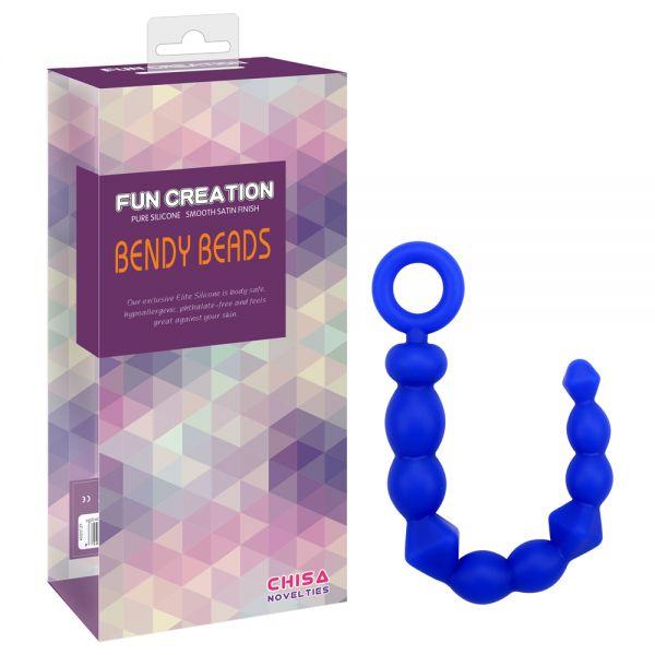 Анальний ланцюжок BENDY BEADS, Indigo