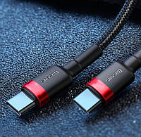 Кабель USB C Baseus 60W USB Type C to USB Type C быстрая зарядка и передача данных , длина 0,5 м 20V 3A
