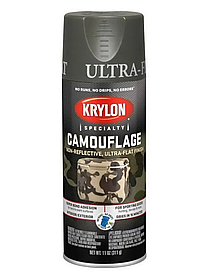 Фарба військова Krylon Camouflage Color Olive (оливовий) для створення військового камуфляжу