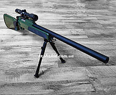 Іграшка снайперська гвинтівка розмір 110 см з пульками і прицілом Airsoft Gun ZM51 (приклад темно-зелений), фото 4