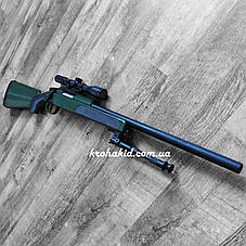 Іграшка снайперська гвинтівка розмір 110 см з пульками і прицілом Airsoft Gun ZM51 (приклад темно-зелений), фото 6