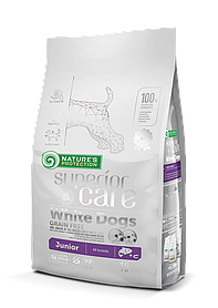 Natures Protection WHITE DOGS JUNIOR SMALL корм для цуценят з білим забарвленням шерсті, для всіх порід, 1,5 кг