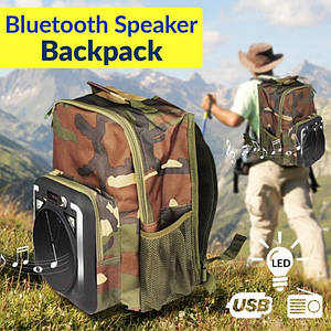 Рюкзак туристичний Outdoor Backpack Speaker 29 л, Тактичний похідний рюкзак бумбокс із вбудованою колонкою