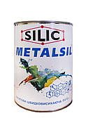 Краска Силик для металла с молотковым эффектом Metalsil Черный 1кг (MTS1ch)