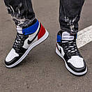 Кросівки чоловічі білі Nike Air Jordan 1 (04641), фото 7