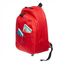 Рюкзак городской спортивный молодежный для поездок прогулок школы секций / брендирование от 20 шт Красный