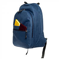 Рюкзак городской спортивный молодежный для поездок прогулок школы секций / брендирование от 20 шт Темно-синий