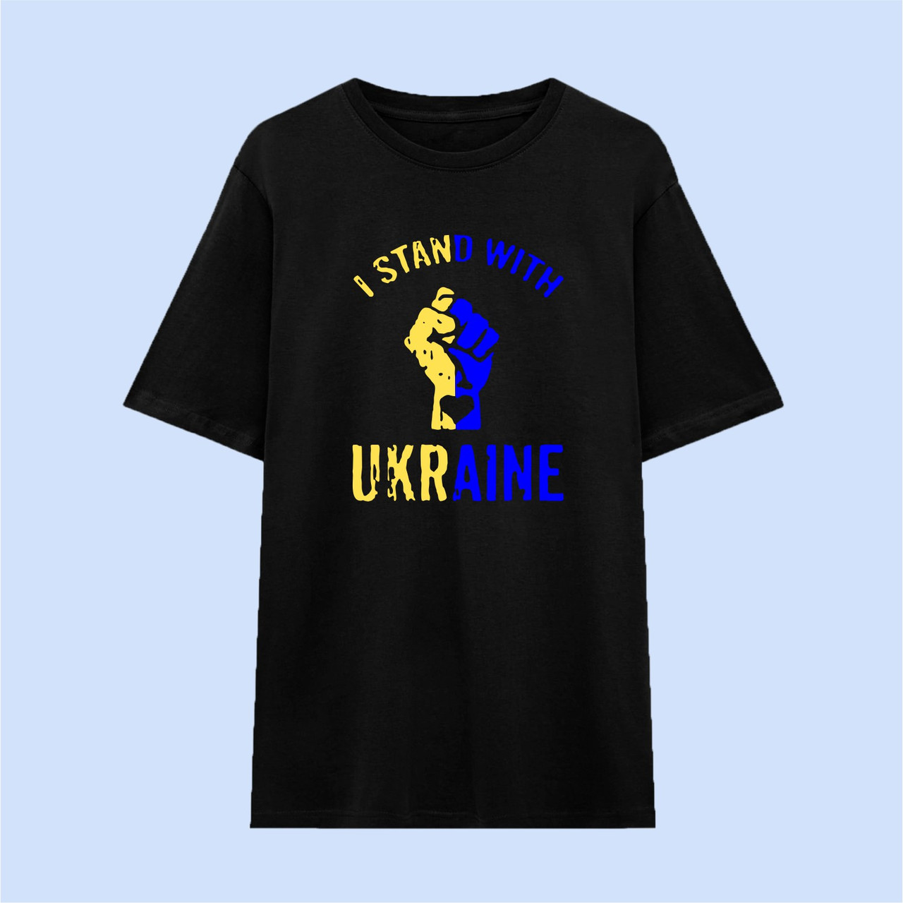 Футболка I stand with Ukraine Чорна Розмір