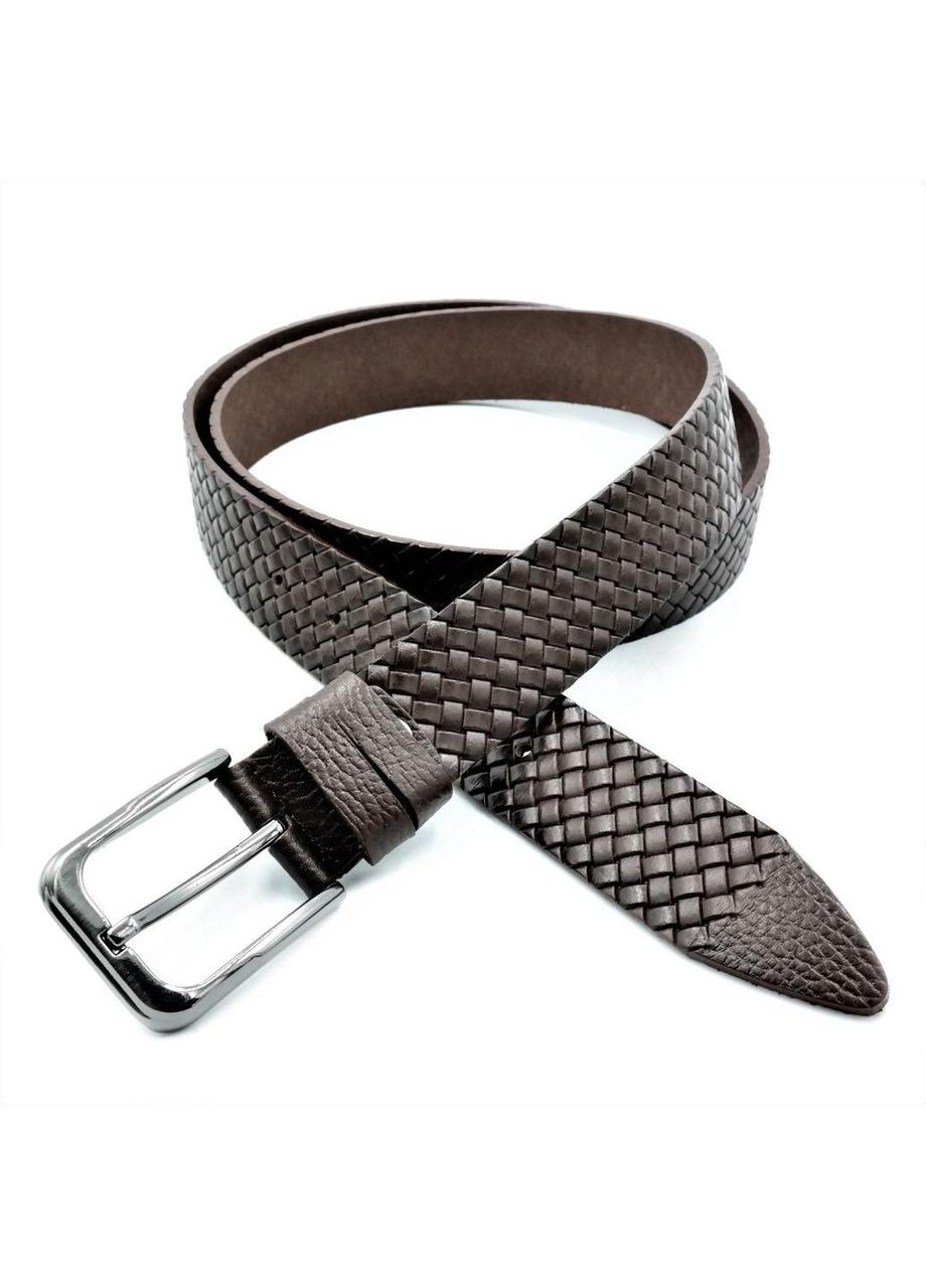Ремінь чоловічий шкіряний Weatro 110-125х3,5 см Темно-коричневий mkr-35tur-019, фото 1