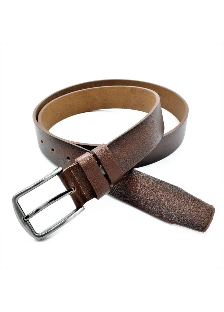 Ремінь чоловічий шкіряний Weatro 110-125х3,5 см Темно-коричневий mkr-35tur-016, фото 1