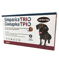 Симпарика Трио таблетки для собак 40-60 кг от блох, клещей и гельминтов 1 упаковка (3 таблетки) Zoetis