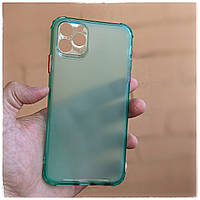 IPhone 11 pro max противоударный силиконовый чехол airbag Color TPU GREEN