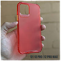 Айфон iPhone 12 Pro | 12 противоударный силиконовый чехол AirBag Color TPU RED