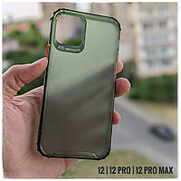 Айфон iPhone 12 Pro Max противоударный силиконовый чехол AirBag Color TPU GREEN