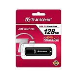 Флеш память Transcend JetFlash 700 TS128GJF700 Black 128 GB USB 3.0, фото 3