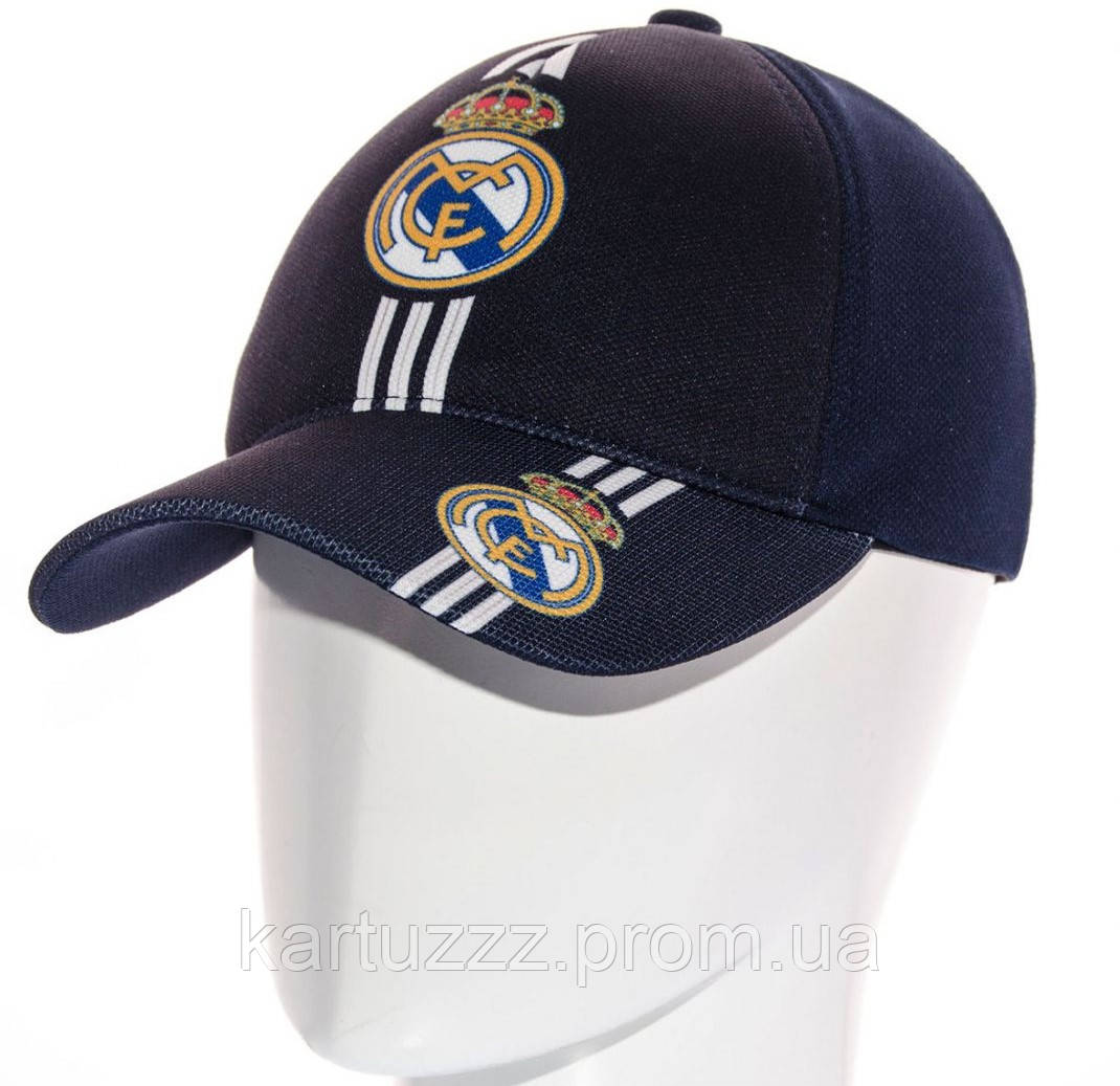Бейсболка кепка с эмблемой футбольного клуба Реал Мадрид Темно-синяя - фото 1 - id-p1635726322