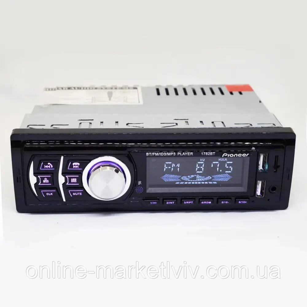 Автомагнитола MP3 1DIN 1782BT (FM, 2USB, AUX, TF Card, Bluetooth) / Магнитола для автомобиля - фото 4 - id-p1635714229