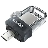 Флеш память SanDisk Ultra Dual Drive M3.0 SDDD3-128G-G46 Dark Gray 128 GB USB 3.0, фото 2