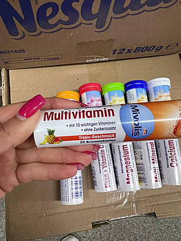 Шипучі таблетки-вітаміни 😍 Mivolis "Multivitamin" 82 гр. Німеччина