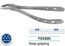Щипці  X35N для видалення верхніх 54-45 зубів