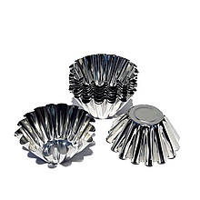 Форми для кексів металеві h38 х d75/35 мм набір 10 шт.