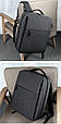 Чоловічий міський рюкзак (для ноутбука) - світло-серий, фото 10