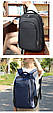 Чоловічий міський рюкзак (для ноутбука) — Темно-синій, фото 9