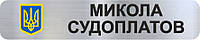 Бейдж для полиции металлический серебристый с гербом Украины, бирка для полиции на булавке или магните