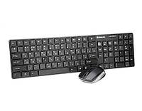 Комплект бездротовий клавіатура + мишка REAL-EL Comfort 9010 Kit Wireless Black