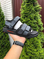 Мужские сандали Adidas Adilette Sandals. Летние сандалии Адидас серые Размеры 40-45 Текстиль Пена