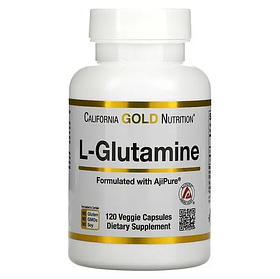 L-глютамін (L-Glutamine) AjiPure California Gold Nutrition 120 рослинних капсул