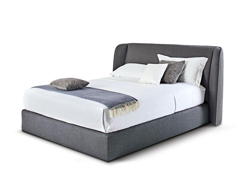 Двоспальне ліжко м'яке MeBelle GRAHAM 180 х 200 см, преміальний темно-сірий велюр рогожка