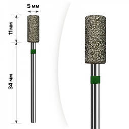 Фреза алмазна MART зелений, циліндр діаметр 5,11мм