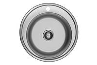 Мийка для кухні із нержавіючої сталі кругла KRONER CV022770 510мм x 510мм матова 0.8мм 134754