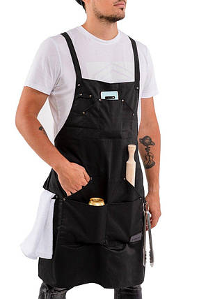 Професійний фартух із саржі з кишенями, з регульованим розміром ВСВ Україна 1 шт, фото 1
