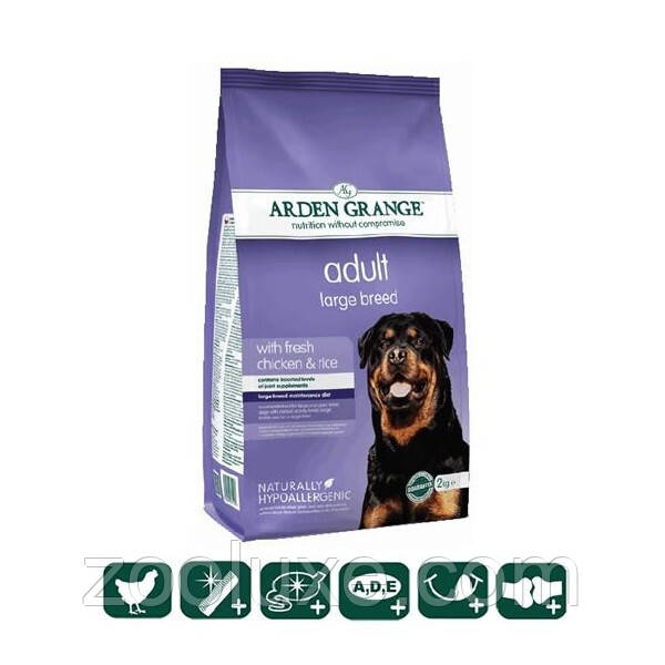 Arden Grange Adult Large Breed Fresh Chicken & Rice 12 кг корм для собак Арден Грендж Лардж Брид, фото 1