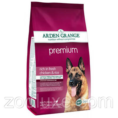 Arden Grange Premium Rich In Fresh Chicken & Rice 12 кг корм для собак Арден Грендж Преміум