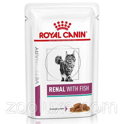 Royal Canin Renal Fish 85 г/Роял Канін Ренал Риба 85 г — корм для котів із нирковою недостатністю, фото 1