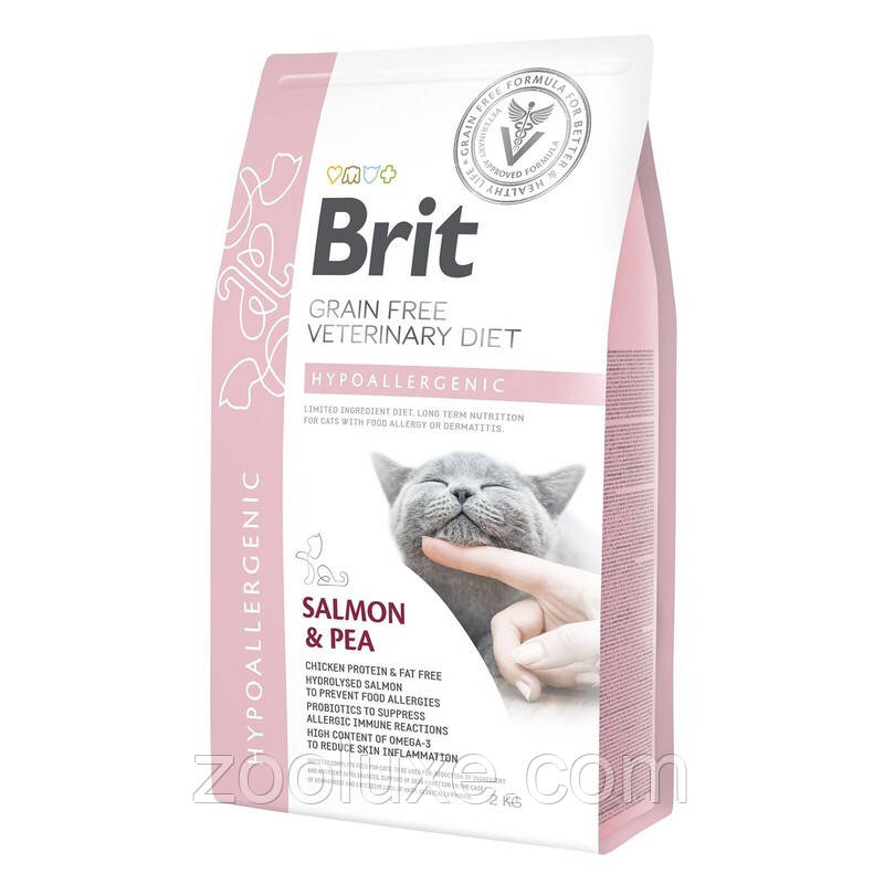 Brit Hypoallergenic 2 кг корм для котів Бріт Гіпоалергенник Brit Grain Free Veterinary Diet Hypoallergenic
