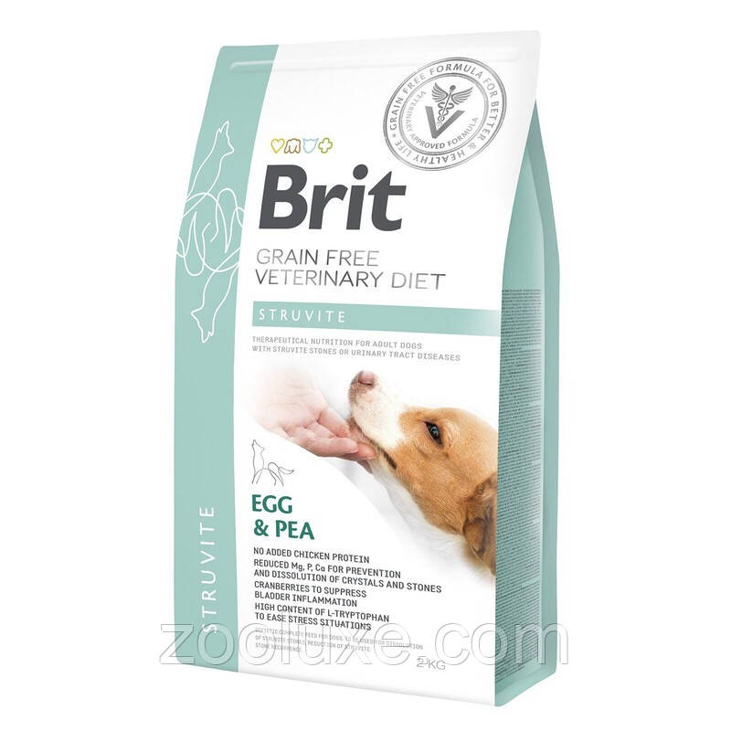 Brit Struvite 2 кг корм для собак Brit Grain Free Veterinary Diet Struvite Egg&Pea 2 кг Брит Струвіт