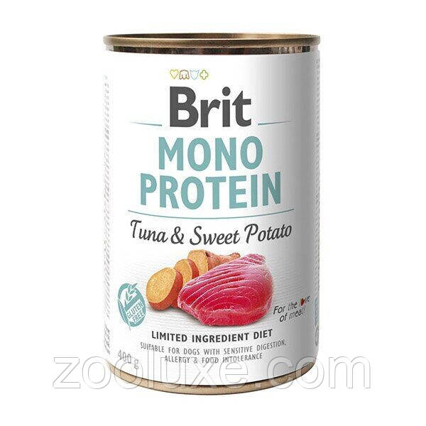 Brit Mono Protein Tuna & Sweet Potato 400 г Брит Моно Протеїн Тінець і Картопля вологий корм для собак