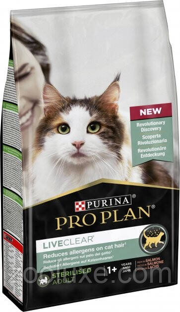 Purina Pro Plan LiveClear Sterilised Adult Salmon 1,4 кг / Пурина Про-План Лайф Клеар Стерилайзд Лосось корм
