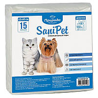 Пелюшки для собак Природа Sani Pet, 45 x 60 см, 15 шт./ Природа Санипет Sani Pet