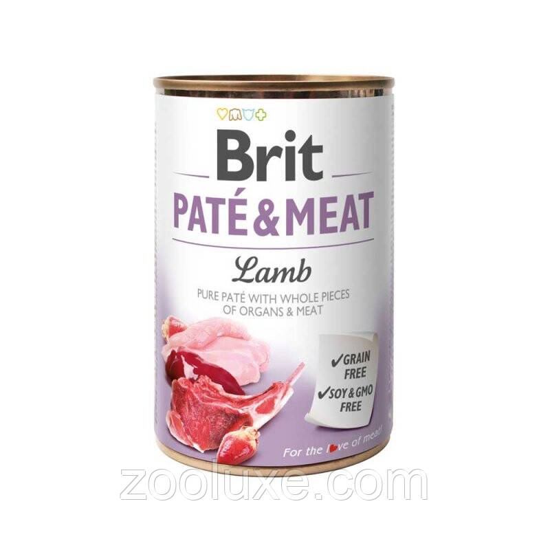 Brit Pate & Meat Lamb 400 г Брит Пейт Міт Ягня вологий корм для собак