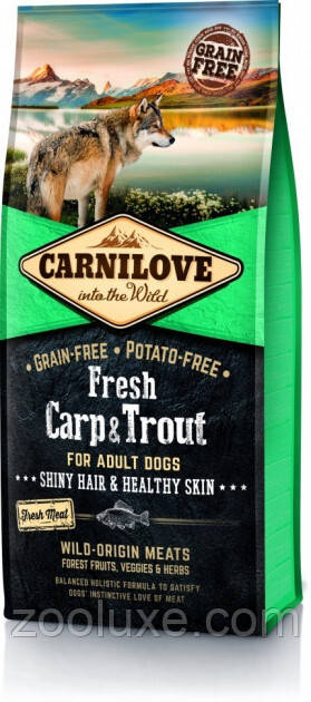 Carnilove Fresh Carp & Trout 1,5 кг / Карнілав із Рибним кормом для собак, фото 1