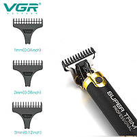 Машинка для стрижки волосся VGR V-082 з насадками від USB, фото 5
