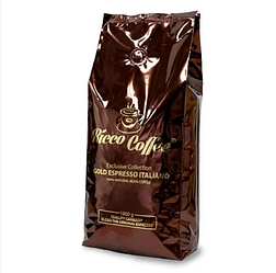 Кава в зернах 1 КГ Купаж Ріко Кави RICCO COFFEE GOLD ESPRESSO ITALIA натуральна кава зерновий