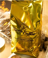 Кава в зернах 1 КГ Купаж Ріко Кави RICCO COFFEE CREMA AROMA ITALIANO середня обжарка натуральна кава зерновий